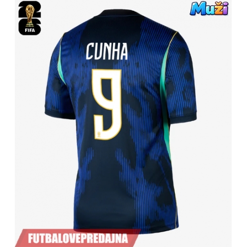 Lacne Muži Futbalové dres Brazília Matheus Cunha #9 MS 2026 Krátky Rukáv - Preč